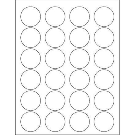 Officespace 1.63 in. Glossy White Circle Laser Labels, 3000PK OF2819652